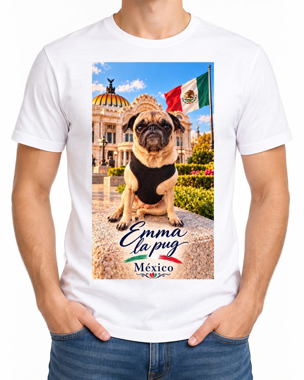 Playera Emma la Pug México